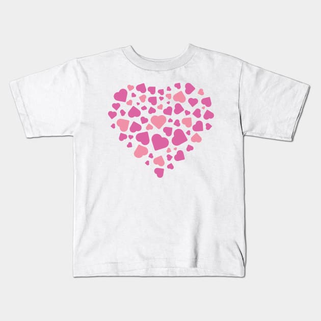 Rose hearts Kids T-Shirt by revealyou